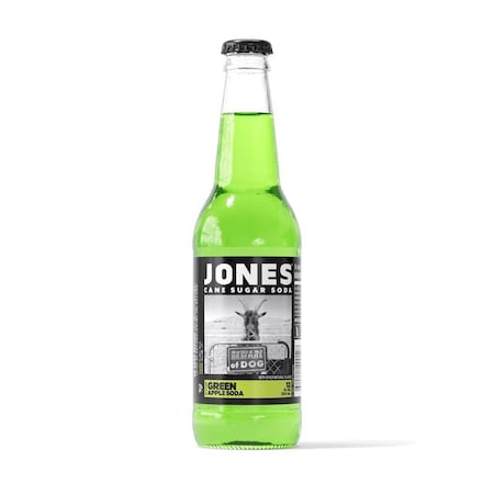 JONES SODA CANE SODA GREEN APPLE 12OZ JU-407